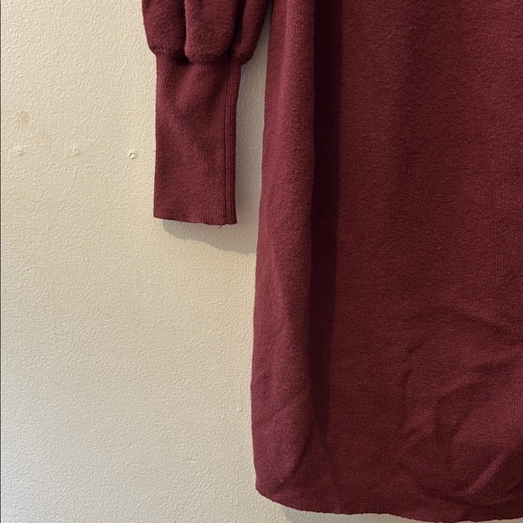 Aritzia Wilfred Plum Long Sleeve Merino Wool Blend Turtleneck Sweater Dress - Picture 3 of 8